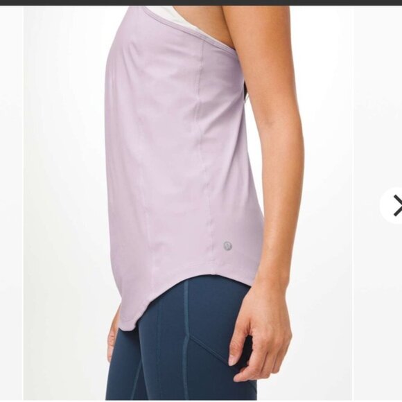 Lululemon Go For Double Tank Silver Lilac Size 4 - Picture 2 of 12